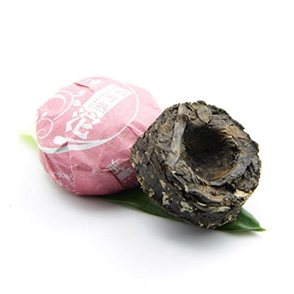 40pcs Cooked Lotus Leaf Flavor Puerh Tea - Ripe(Shu) Mini Tea Tuo Cha -Yunnan Shou Pu-erh Tea-Compressed Pu erh Tea