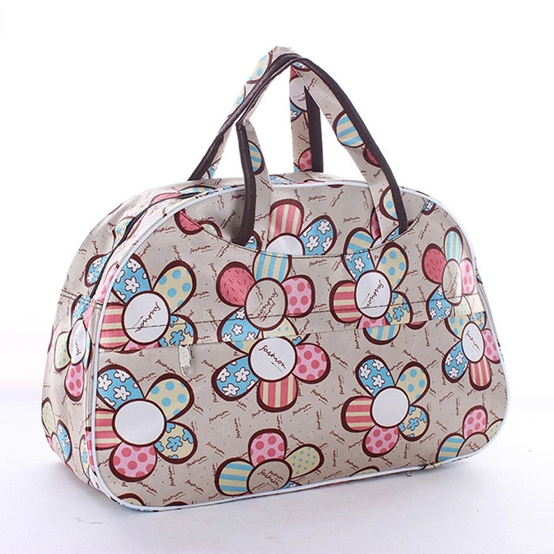 41cm*28cm*16cm Cheap Large Capacity Women Travel Bag Tote Men Luggage Duffle Bag New Flower Print Female HandBag PT1280