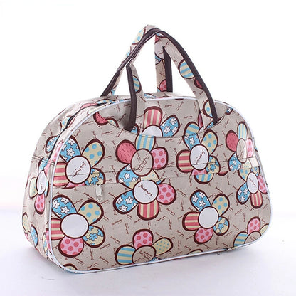 41cm*28cm*16cm Cheap Large Capacity Women Travel Bag Tote Men Luggage Duffle Bag New Flower Print Female HandBag PT1280