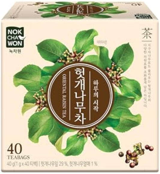 [Nokchawon] Hovenia Dulcis Tea, Oriental Raisin Tree Tea, Premium Pure Herbal Tea, Korean Tea, 40 Count Tea Bags, 1.41oz(40g)