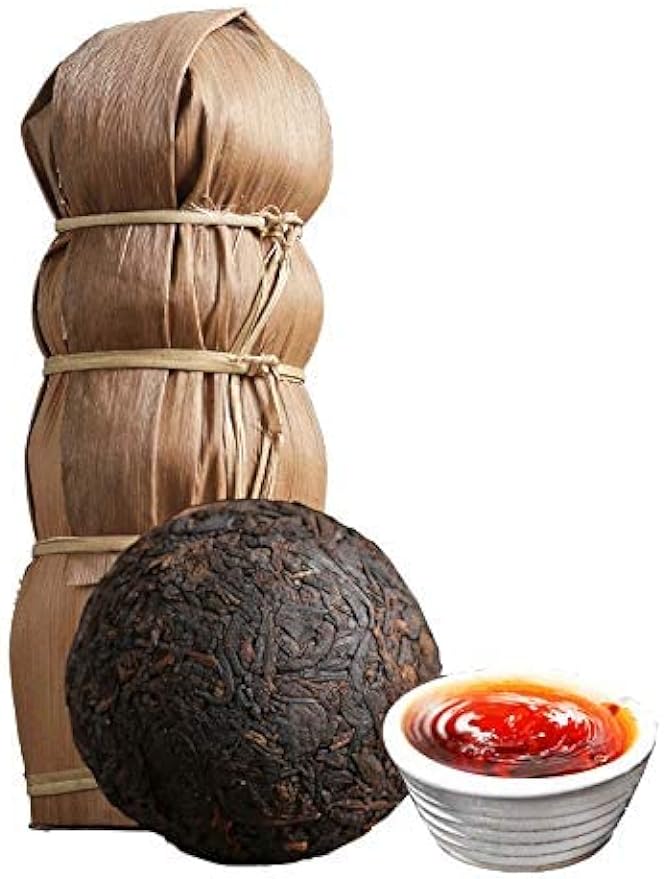 500g (100g*5 cakes) Pu'er cooked tea Pu'er tea Ripe Tuocha (17.6oz.) Bamboo shoots leaf bag Pu'er cooked tea Menghai ancient tree Tuocha 500克熟沱