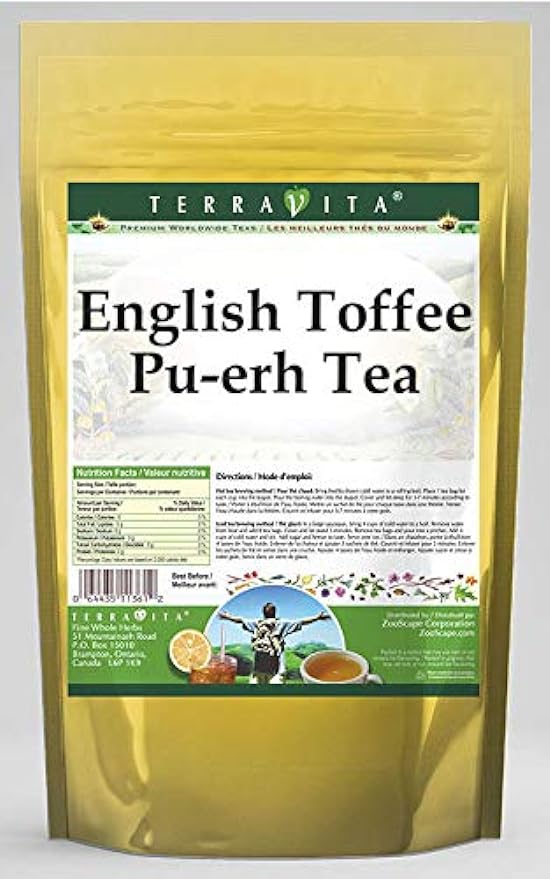 English Toffee Pu-erh Tea (25 tea bags, ZIN: 535512) - 2 Pack