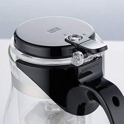 Samadoyo SAMA SAG-10 High Grade Gongfu Tea Pot & Mug 750ml Sama Teapot Heat Resistant Glass Tea Pot with Tea Infuser Strainer Filter
