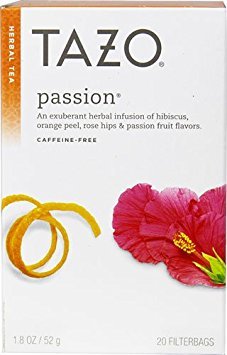 TAZO Tea Bags, Herbal Tea Iced Tea Bags, Iced Passion, Caffeine-Free, Makes 6 Count (Pack of 4)