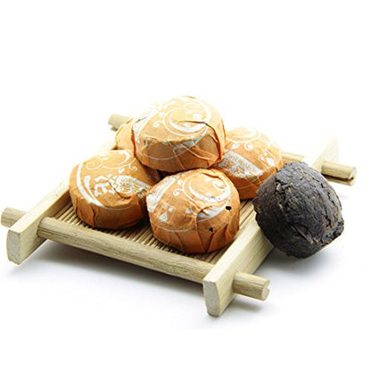 40pcs Cooked Orange Peel Flavor Puerh Tea - Ripe(Shu) Mini Tea Tuo Cha -Yunnan Shou Pu-erh Tea -Orange Peel Blended Pu erh Tea