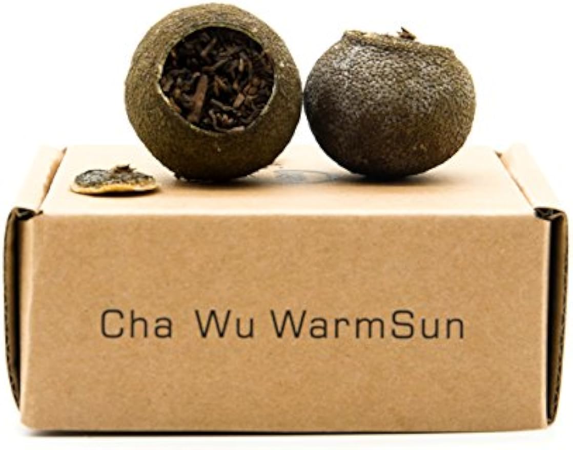 Cha Wu-[A] Mini-Citrus Ripe Pu erh Tea,4.5oz(130g),Fragrant Citrus Aroma with Puer Smooth,Origin of China