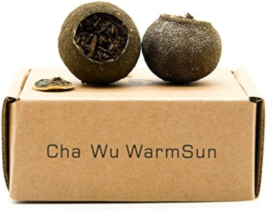 Cha Wu-[A] Mini-Citrus Ripe Pu erh Tea,4.5oz(130g),Fragrant Citrus Aroma with Puer Smooth,Origin of China