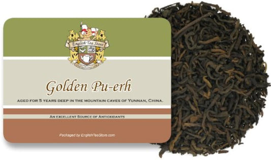 English Tea Store Golden Pu Erh Tea Loose Leaf 16oz