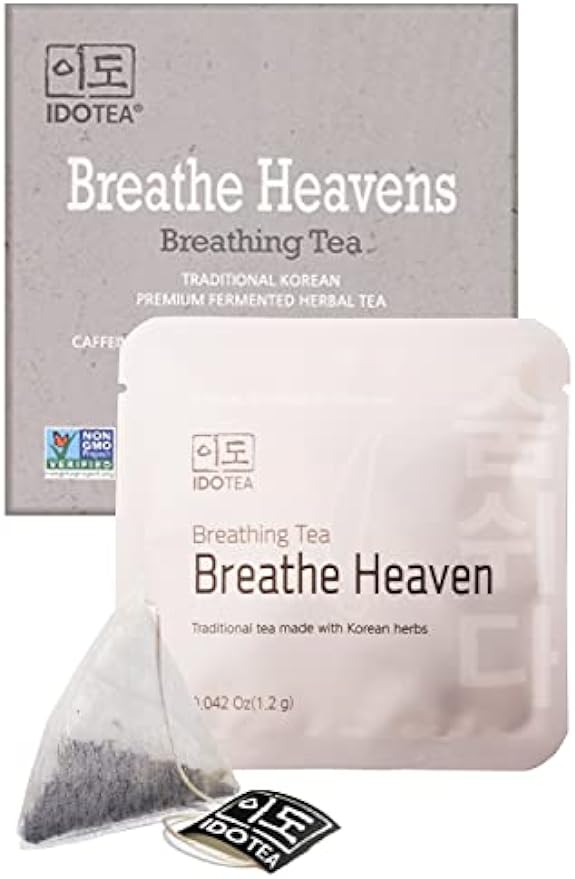 IDO Tea Breathe Heavens Breathing Tea | Organic Korean Fermented Herbal Tea | Breathe Easy Tea for Immune Support | Bedtime Tea | Detox Cleanse Tea Gift Sets (Pack of 1, 15 Tea bags)