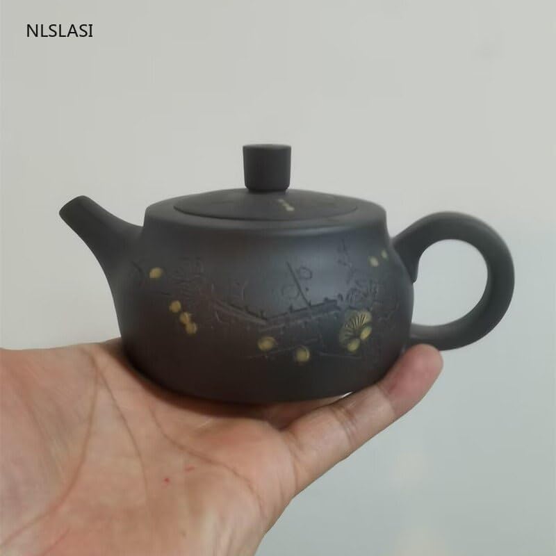 Zisha pot raw ore black mud custom master handmade boutique Chinese tea set 235ml