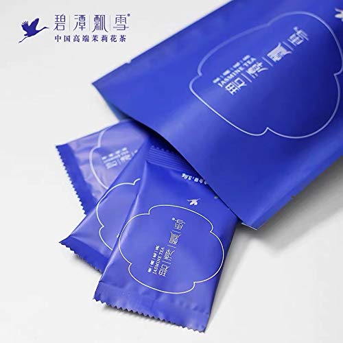 2023 (FRESH) Spring Bamboo Leaf Green (Bitan Drifting Snow) Bitan Drifting Snow Famous Chinese Jasmine Tea (15 bags)