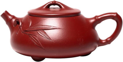 Chinese Tea Pot Yixing Zisha Teapot Bamboo Jingzhou Stone Scoop Teapot Raw Ore Dahongpao Pure Handmade Tea pot Household Teapot