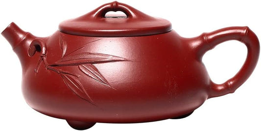 Chinese Tea Pot Yixing Zisha Teapot Bamboo Jingzhou Stone Scoop Teapot Raw Ore Dahongpao Pure Handmade Tea pot Household Teapot