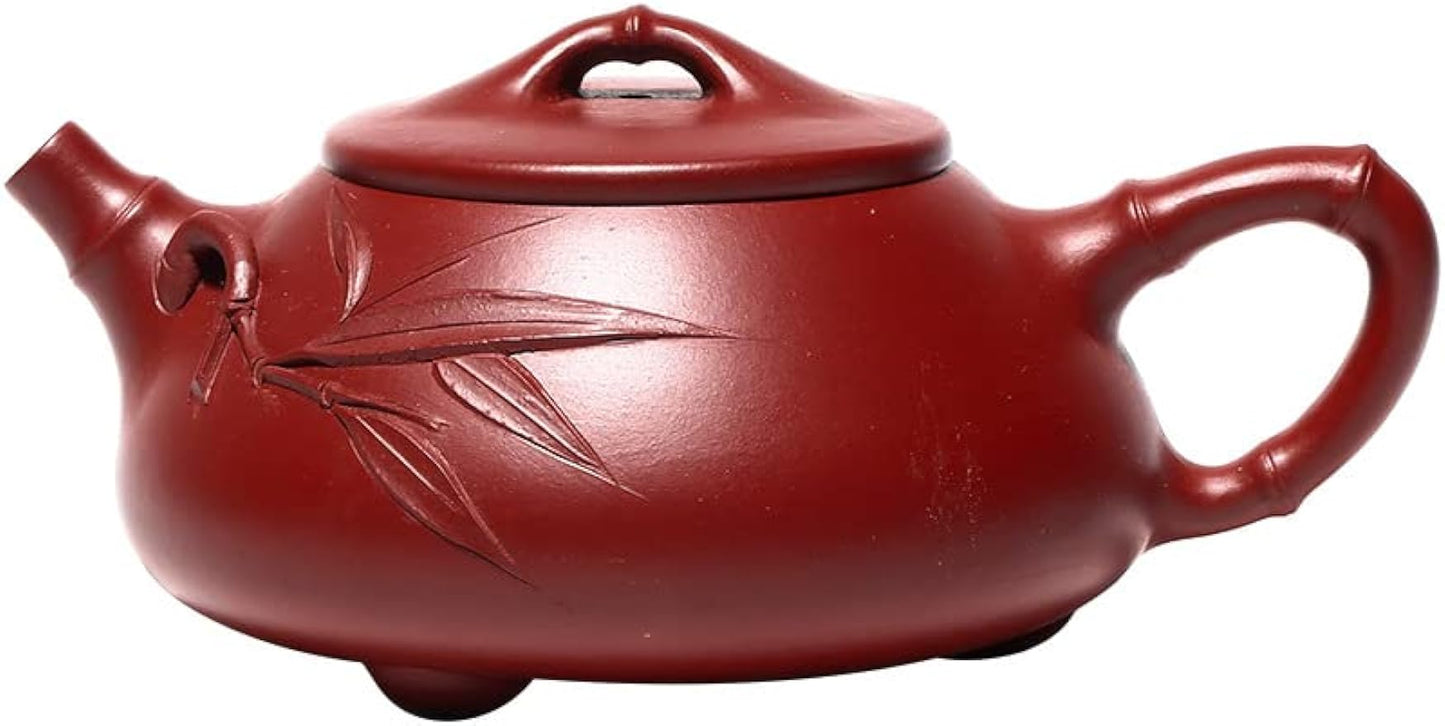 Chinese Tea Pot Yixing Zisha Teapot Bamboo Jingzhou Stone Scoop Teapot Raw Ore Dahongpao Pure Handmade Tea pot Household Teapot
