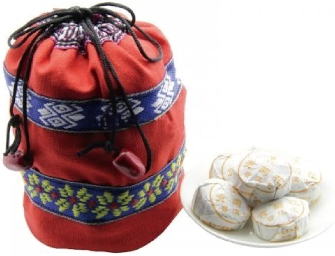 40pcs Cooked Chrysanthemum Flavor Puerh Tea - Ripe(Shu) Mini Tea Tuo Cha -Yunnan Shou Pu-erh Tea -Compressed Pu erh Tea - Puer Tea Loose Leaf- Bird's Nest Shape Pu'er Mini Tuo Cha with Gift Bag