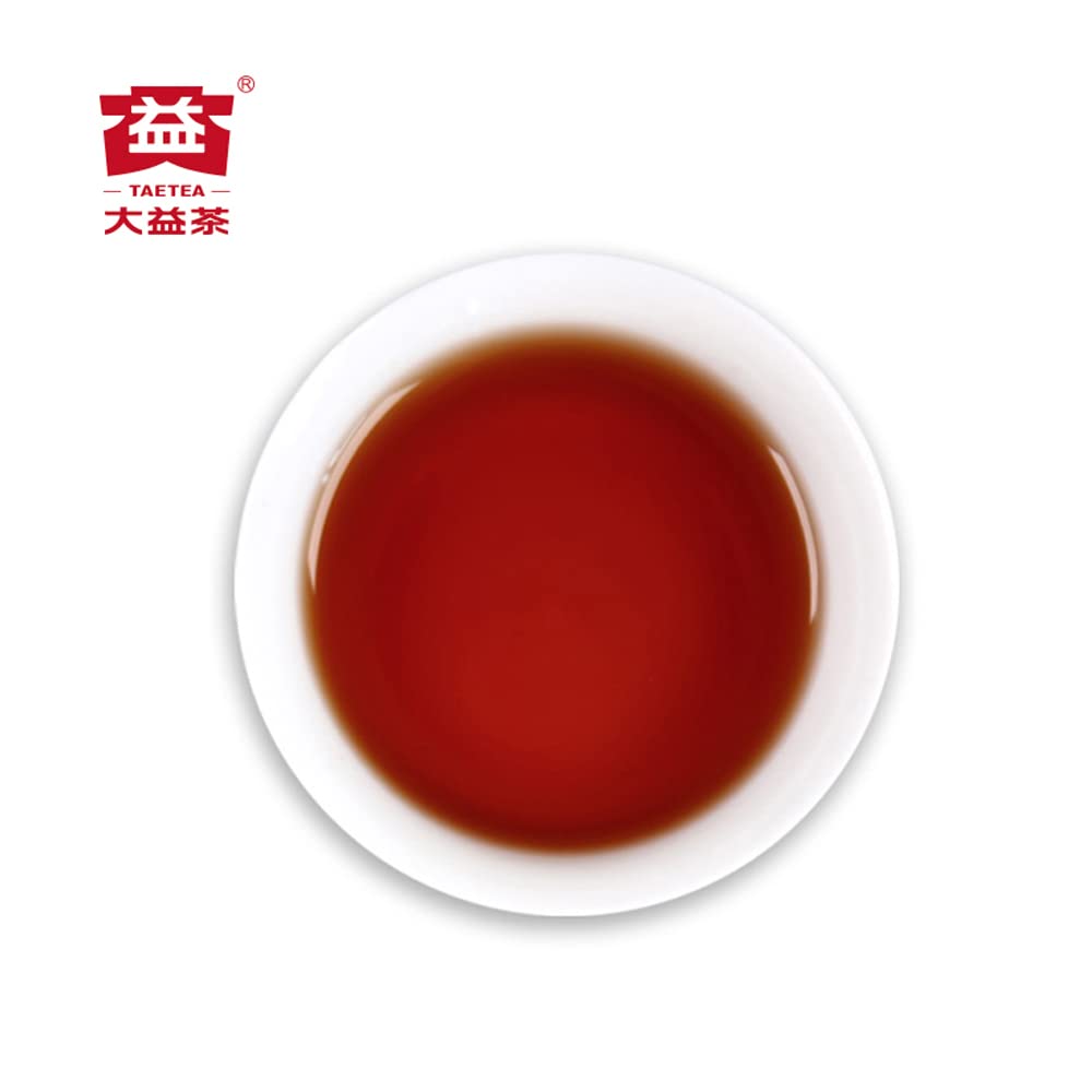 TAETEA Pu-erh Tea Cake, Old Brick Aged Fermented Puerh PU'ER Tea Brick Black Tea for Daily Drink and Gift (Ripe)