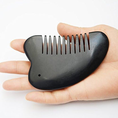 Gua Sha Scraping Massage Tool Comb Black Bian Stone needle gossip