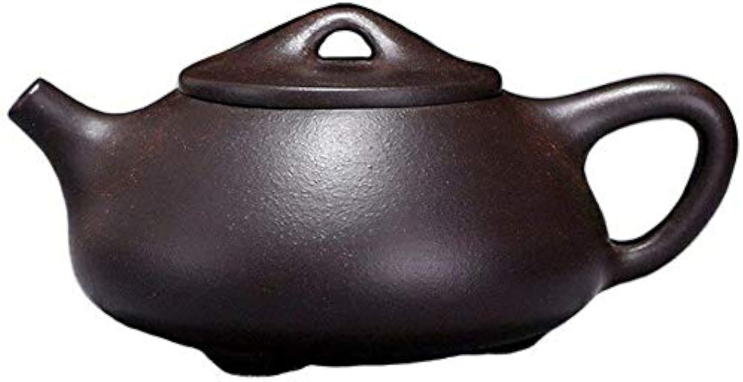 Teapot ChineseZisha Genuine Black Zini Clay Shipiao Infusers Loose Tea (Pot black jingang)