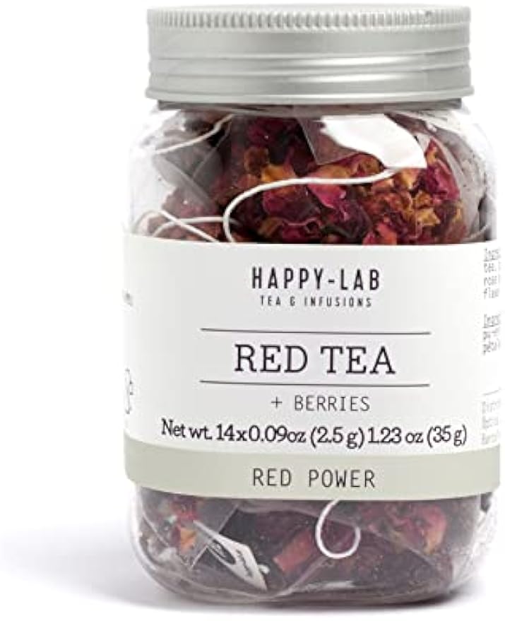 HAPPY LAB Red Power Tea - 14 biodegradable tea bags.