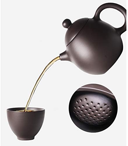 Reotto Kung Fu Tea Set Teapot Handmade Purple Clay Tea Pot Cup Set,Zisha Ceramic Chinese Tea Ceremony Gift