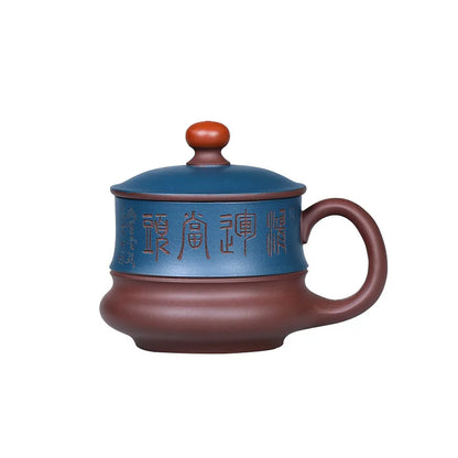 420cc lucky strike Yixing Dracaena Sanderiana Purple Clay Cup Handmade Purple Clay Cup with Cover Tea Set 150nl Small Tea Cup