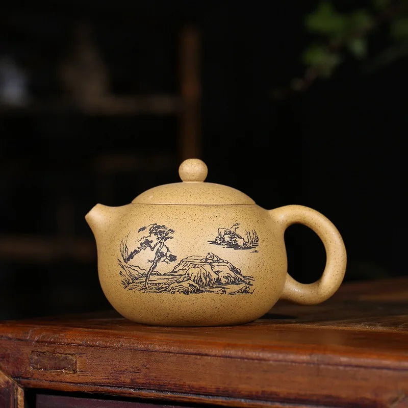 420ml Big Teapot Beauty Xi Shi Tea  Pot Sesame Section Mud Beautiful And Easy Teapot