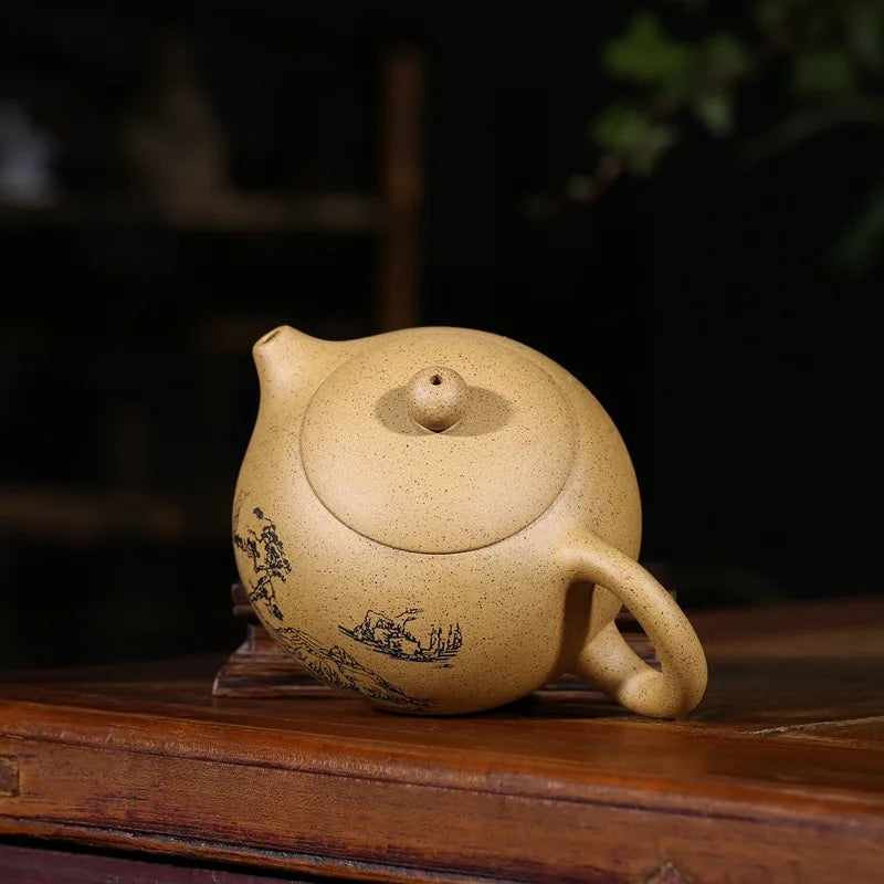 420ml Big Teapot Beauty Xi Shi Tea  Pot Sesame Section Mud Beautiful And Easy Teapot