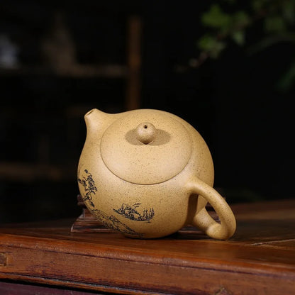 420ml Big Teapot Beauty Xi Shi Tea  Pot Sesame Section Mud Beautiful And Easy Teapot