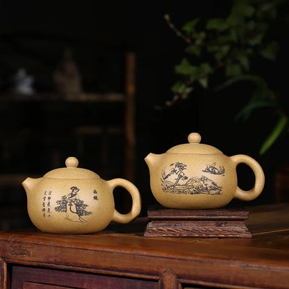 420ml Big Teapot Beauty Xi Shi Tea  Pot Sesame Section Mud Beautiful And Easy Teapot