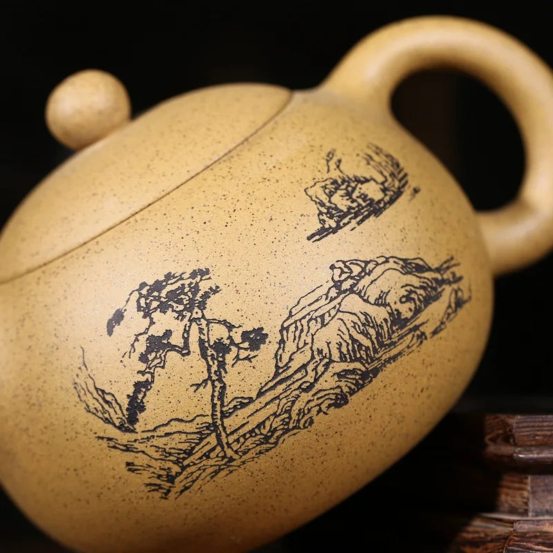420ml Big Teapot Beauty Xi Shi Tea  Pot Sesame Section Mud Beautiful And Easy Teapot