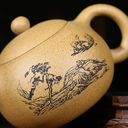 420ml Big Teapot Beauty Xi Shi Tea  Pot Sesame Section Mud Beautiful And Easy Teapot