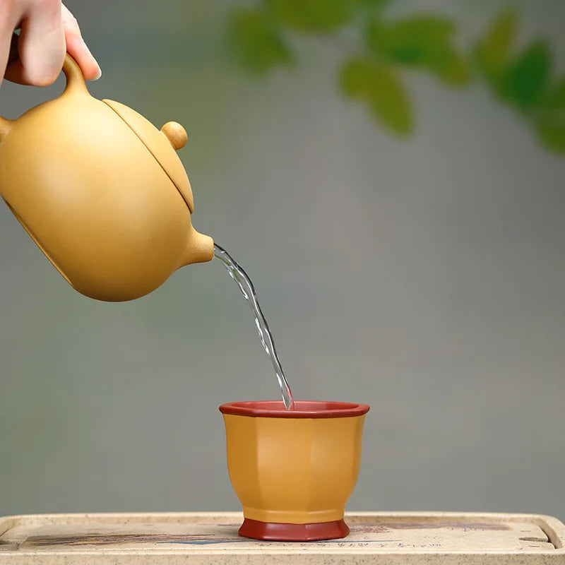 425cc Classic Yixing Purple Clay Teapot Handmade Section Mud Xishi Pot Zisha Filter Beauty Kettle Chinese Tea Set Accessories