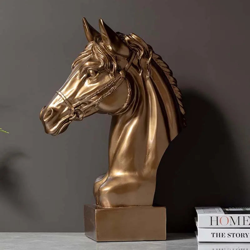 43CM LARGE HOME office SHOP BAR TOP GOOD Decoration ART WORK GOOD LUCK Success Fortune horse statue