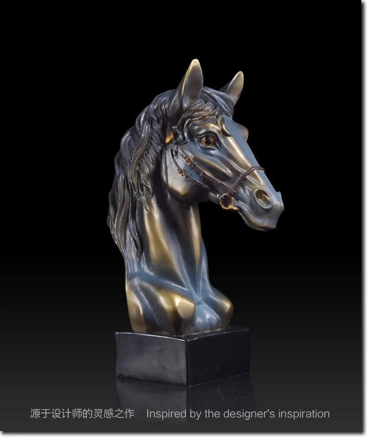 43CM LARGE HOME office SHOP BAR TOP GOOD Decoration ART WORK GOOD LUCK Success Fortune horse statue