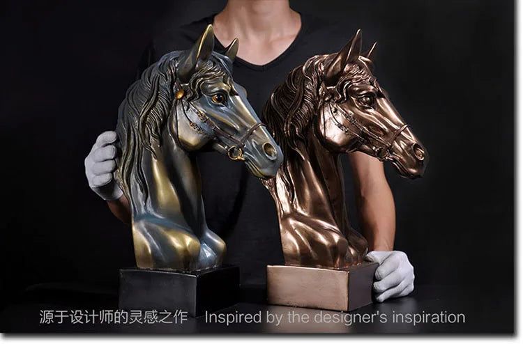 43CM LARGE HOME office SHOP BAR TOP GOOD Decoration ART WORK GOOD LUCK Success Fortune horse statue