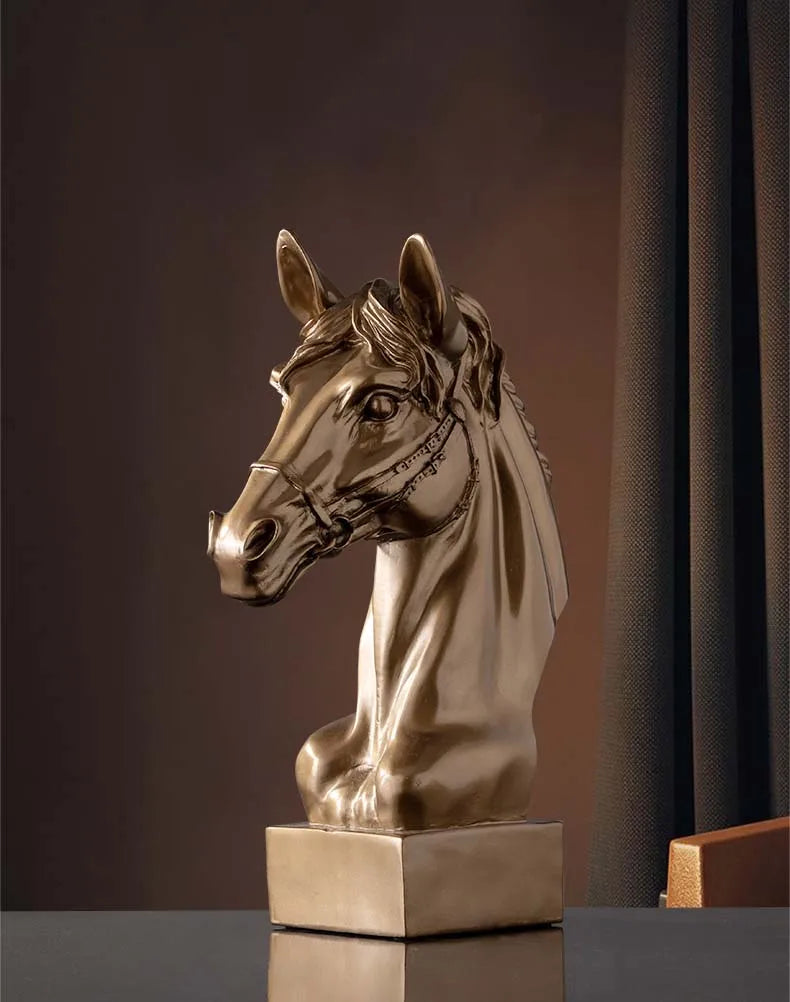 43CM LARGE HOME office SHOP BAR TOP GOOD Decoration ART WORK GOOD LUCK Success Fortune horse statue