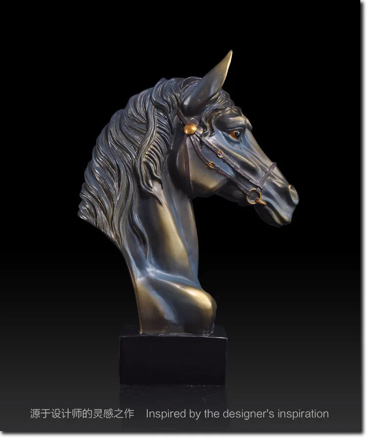 43CM LARGE HOME office SHOP BAR TOP GOOD Decoration ART WORK GOOD LUCK Success Fortune horse statue