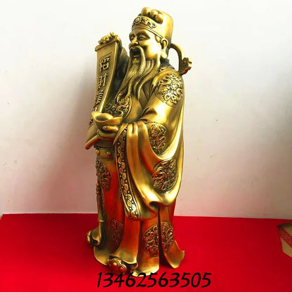 43CM large home Porch lobby efficacious Protection efficacious Mascot thriving business COPPER God of wealth CAI SHEN statue