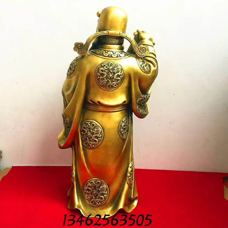 43CM large home Porch lobby efficacious Protection efficacious Mascot thriving business COPPER God of wealth CAI SHEN statue