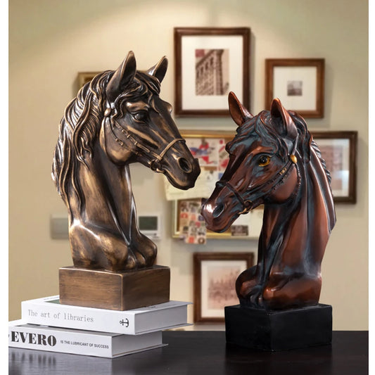 43cm large Home store Company SHOP office TOP Decor ART bring wealth GOOD LUCK Success horse Sculpture ornament decor ART Statue