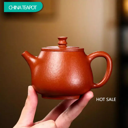 180ml Yixing Raw Ore Purple Clay Teapot Famous Handmade High Stone Scoop Tea Pot Beauty Kettle Chinese Authentic Zisha Tea Set