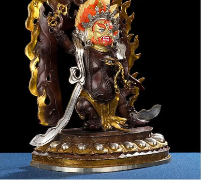 45 large Huge Asia Buddhism home temple family brass gilding Vajradhara Vajrapani Buddha statue bless Safety Health good luck