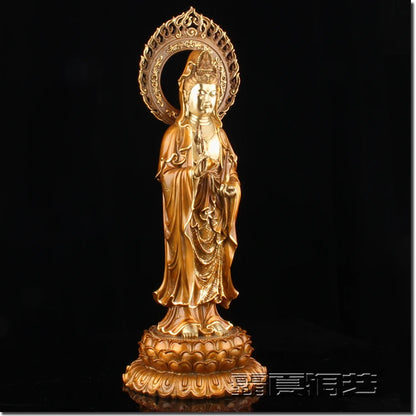 45CM 2022 TOP grade bless family Safety Health luck efficacious Talisman Buddhism brass GUANYIN Avalokitesvara Buddha statue