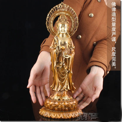 45CM 2022 TOP grade bless family Safety Health luck efficacious Talisman Buddhism brass GUANYIN Avalokitesvara Buddha statue