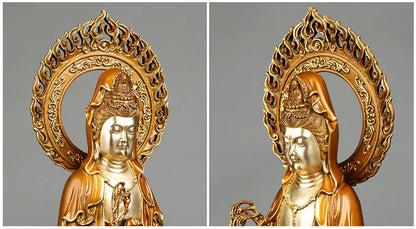 45CM 2022 TOP grade bless family Safety Health luck efficacious Talisman Buddhism brass GUANYIN Avalokitesvara Buddha statue