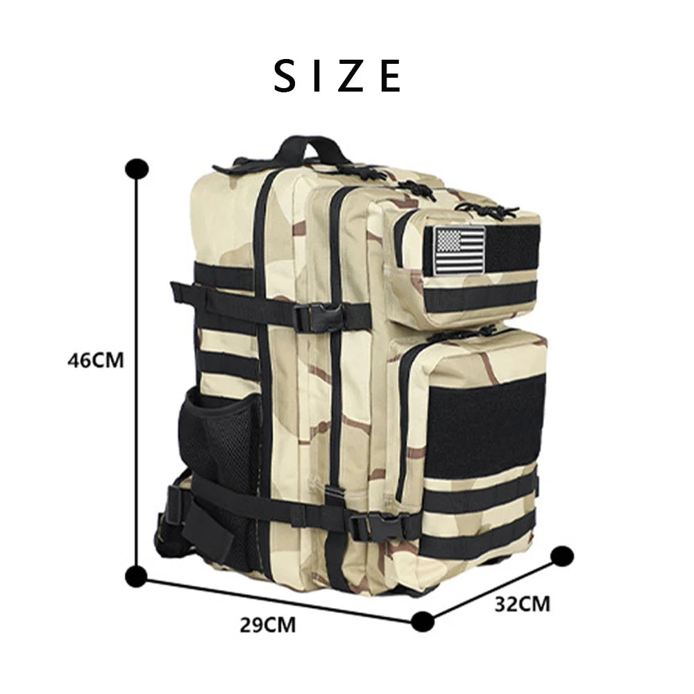 45L Outdoor New Style Backpack Camouflage  Mountaineering Hiking Multifunctional Large Capacity Tactical Backpacks