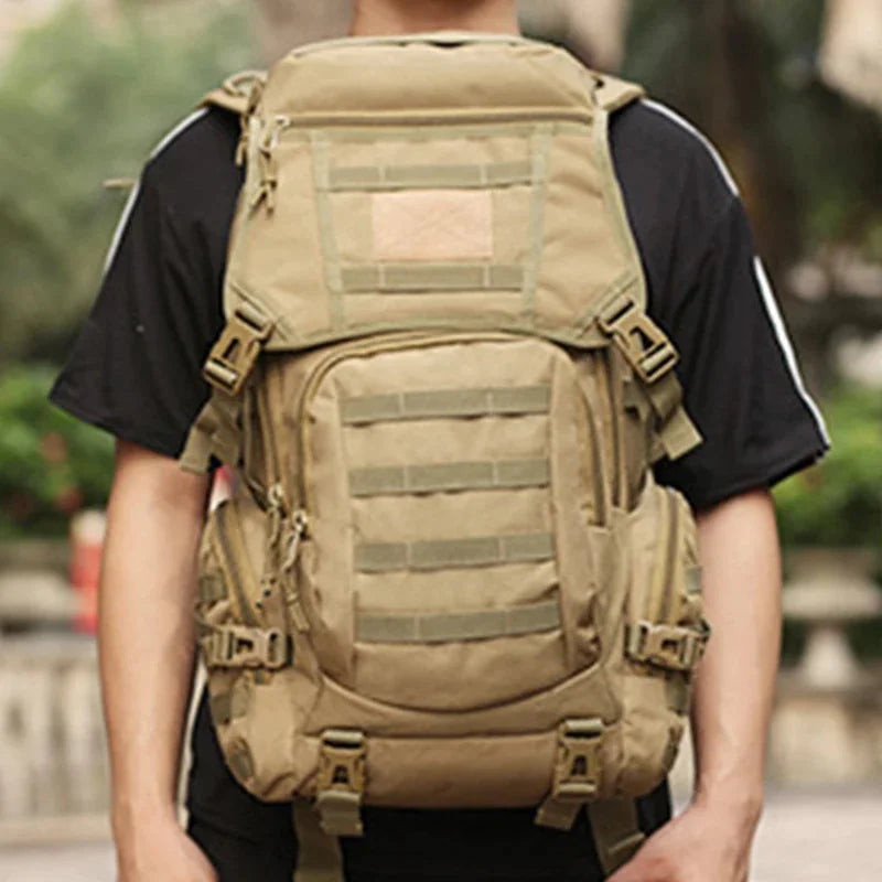 45L Unisex Men Outdoor Military Tactical Travel Pack Army Sports Bag Hiking Climbing Camping Backpack For Male Female