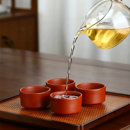 45cc 65cc Antique Purple Clay Tea Cup Chinese Portable Master Cup Household Tea Accessories Traditional Zisha Small Tea Bowl