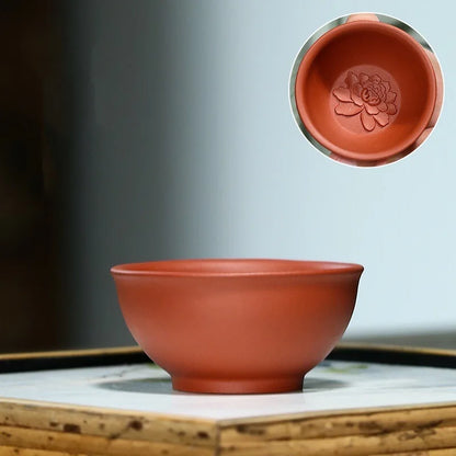 45cc 65cc Antique Purple Clay Tea Cup Chinese Portable Master Cup Household Tea Accessories Traditional Zisha Small Tea Bowl