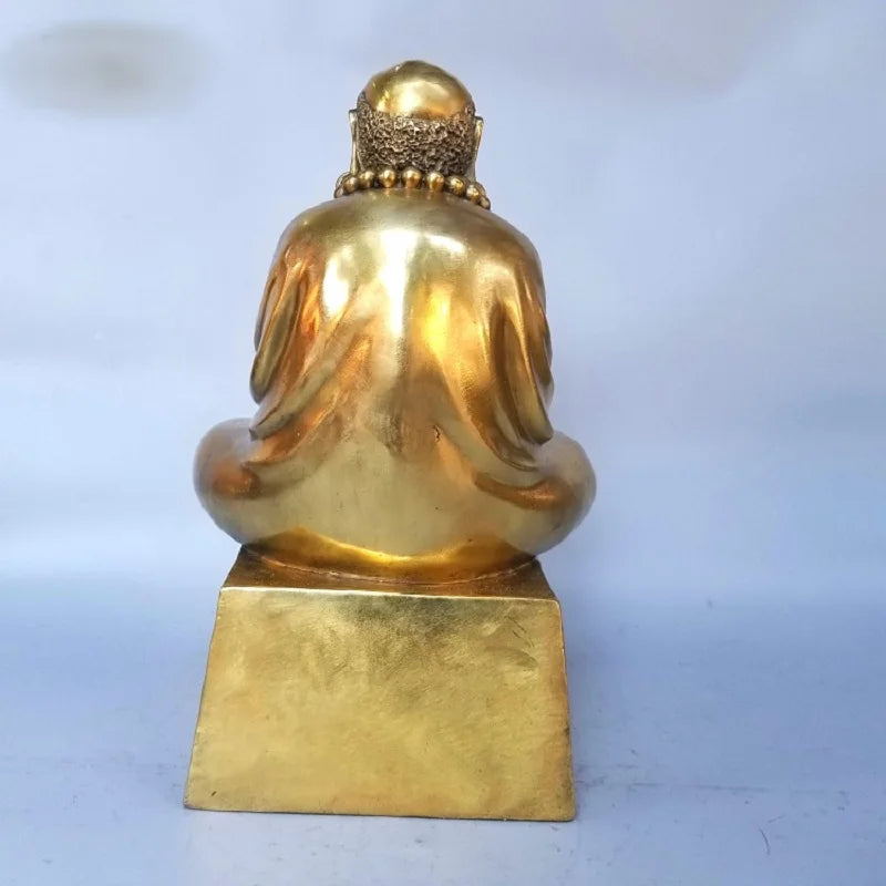 45cm LARGE Buddhism Taoism ZenTao Dharma Bodhidharma buddha COPPER Sculpture Spiritual  statue HOME temple protection 50% OFF